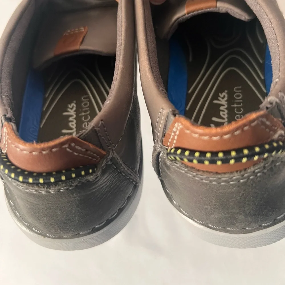 Clarks Men’s Gray Oxfords with Smooth Finish, Size 7 1/2 M, NWT